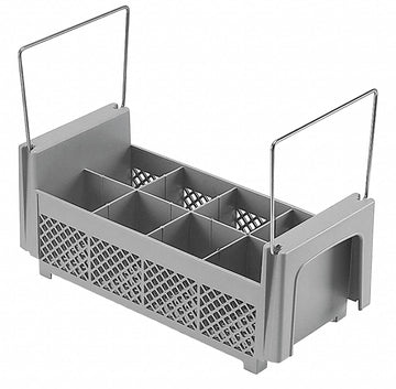 Half Flatware Basket with Handles Soft Gray 8FB434 by Cambro – Plastic, Soft Gray, Model 8FB434151