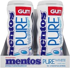 Mentos White Mint Pure White Gum, 30.05 Gram -- 120 per case.