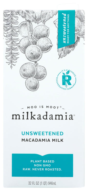 Milk Macadamia Unsweetned by Milkadamia – 32 Fl Oz (Pack of 1), Model 0858045004299