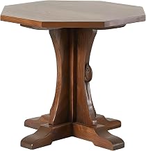 Starlight Canyon Home Solid Oak Mission Style End Table with Mouse Detail, Small Side Table for Living Room or Bedroom, Walnut