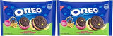 Oreo Pink and Yellow Creme Chocolate Sandwich Cookies, Limited Edition Easter Cookies, 14 Snack Packs (1 Per Pack) (Pack of 2)