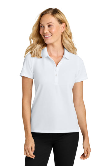 Women's Dry Zone Stain-Release Grid Polo White by Port Authority – 5X-Large, White, Model LK845