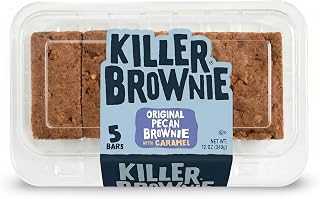 Killer Brownie The Original Brownie Bars, 12 oz Tray (5 Count) - Chocolate, Caramel & Pecans