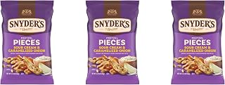 Snyder's of Hanover Sour Cream & Caramelized Onion Pretzels, 11.25 Oz Bag (Pack of 3)