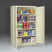 Tennsco Welded Jumbo Storage Cabinet, 48" W x 24" D x 78" H, Sand