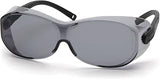 Pyramex OTS XL Safety Eyewear Black Temples Gray Lens