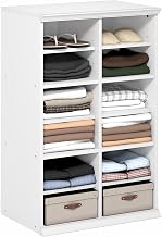 Furinno FANO Closet Organizers and Storage, 12-Cube Closet Organizer with Adjustable Shelves, Stackable Open Shelf Closet Shelves, 15.9 x 23.6 x 36.2 for Wardrobe, Bedroom, Living Room, White