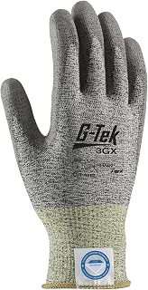G-Tek 3GX 19-D320/S Seamless Knit Dyneema Diamond/Polyester/Spandex Glove with Polyurethane Coated Smooth Grip on Palm and Fingers