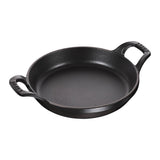 Cast Iron 4.5-inch Mini Round Gratin Baking Dish - Matte Black by STAUB – 4.5-inch, 3 liters, Cast Iron, Matte Black, Model 1301123
