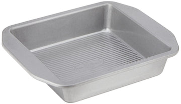 1 American Bakeware Classics 8-Inch Square Cake and Brownie Pan by USA Pan – Aluminized Steel, 8 inches, Steel, Model 1120BW-3-ABC
