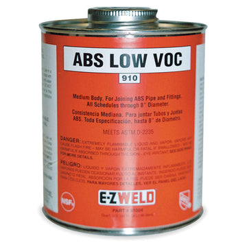 Cement, 8 Oz, Black, ABS by E-Z Weld – 8 Ounce, acrylonitrile_butadiene_styrene_abs, Black, Model 21002