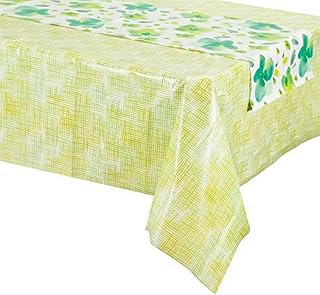 Creative Converting Cool Flora Tablerunner, 14 by 84", Blue/Green