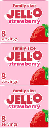 Strawberry Gelatin Dessert Mix by Jell-O – 6 Ounce (Pack of 3), Pack of 3, Model 10043000200510