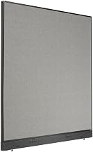 Global Industrial Electric Office Partition Panel, 60.25 Inch Width x 64 Inch Height, Gray Color, Build-Your-Own Office Partition System