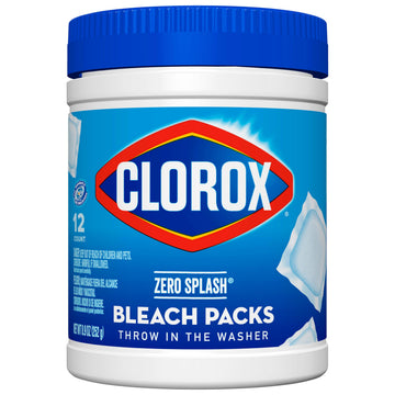 Zero Splash Bleach Packs by Clorox – 12 Count (Pack of 1), White, Model 31371