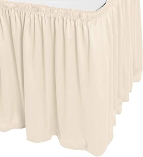 Table Set Linen-Like Table Skirting, 29" x 14ft, Ivory 1 piece