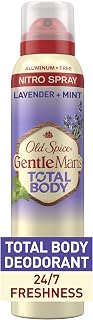 Old Spice Whole Body Deodorant Spray for Men, Aluminum Free, Lavender + Mint Scent, 24/7 Odor Protection, 24/7 Lasting Freshness, Dermatologist Tested, Gentle on Skin, Safe to Use All Over, 3.5 oz