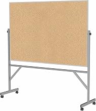 Ghent 4' H x 6' W Aluminum Frame Reversible Natural Cork/Natural Cork