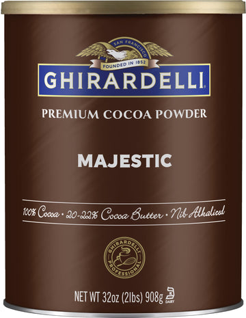 Majestic Premium Cocoa Powder by Ghirardelli – 2 Pound (Pack of 1), Model 32 oz. Majestic