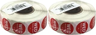 DayMark Safety Systems IT1143923 Day of the Week 3/4" Circle Permanent Label, WED (Roll of 1,000) (Pack of 2)