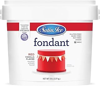 Satin Ice Fondant for Cake Decorating, Red (5 Pound)