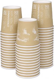 ECO PRODUCTS World Art Disposable Espresso Coffee Cups, 4 oz, 50 Pack | Eco-Friendly Hot Beverage Cups, PLA-Lined, BPI Certified, Paper To-Go Cups For Food Service, Restaurant, Cafeteria, Office