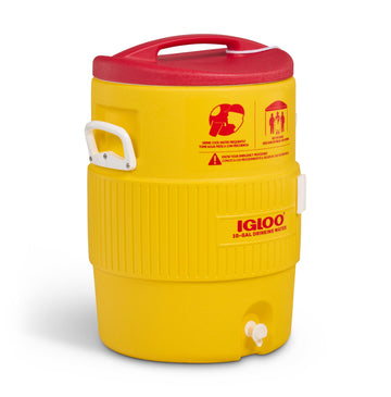400 Series Water Cooler by Igloo – 24"L x 17"W x 16"H, 10.0 gallons, High Density Polyethylene (HDPE), Yellow, Model 04101_Jaune