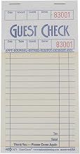 National Checking Company Guest Check Board - 1 Part Salmon, 16 Line, 3.5 x 6.75 inch - 2500 per case.