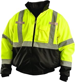 OccuNomix Hi-Vis Bomber Jacket, 4-in-1 Black Bottom, Yellow, XL