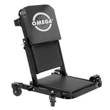 Omega Black Low Profile Z-Creeper - 450 lbs. Capacity by Omega Lift Equipment – 41.34"L x 40"W x 4.25"H, Polyvinyl Chloride, Black, Model 91452