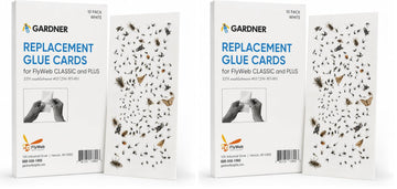 Flyweb Fly Light Glue Boards 2 Pack of 10 Replacement Glue Boards for Flyweb Classic Fly Light and Flyweb Plus - Trap Fruit Flies by Gardner – Each (Pack of 2), White, Model EL-64