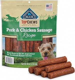 Blue Buffalo Top Chews Pork & Chicken Sausage Recipe Dog Treat