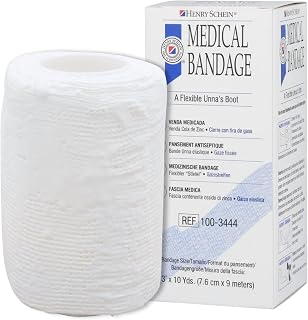 Henry Schein Unna Boot Bandage, Zinc Oxide, Sterile, 3 in x 10 yd, 1 Ct