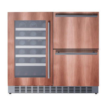 Summit 36” Wine Cellar and Two Drawer Refrigerator Combination by Summit Appliance – 36", 0 cubic_feet, Panel Ready, Model ADRWC36