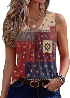 Women Tank Tops Summer Tops for Women V Neck Sleeveless Tops Basic Casual Loose Fit Spring Summer Trendy Clothes