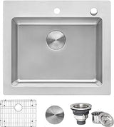 Ruvati 21-inch Drop-in Topmount Kitchen Sink 16 Gauge Stainless Steel Single Bowl - RVM5021