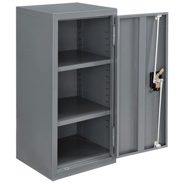 Wall Mount Storage Cabinet by Global Industrial – 13.75 inches W x 12.75 inches D x 30 inches H, Alloy Steel, Gray, Model 269874GY