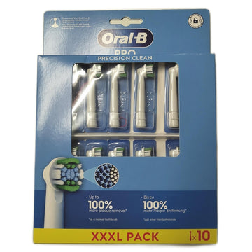 Pro Precision Clean Replacement Heads by Oral-B – 10 Count (Pack of 1), Nylon Polybutylene Terephthalate, White, Model 8006540986912