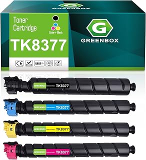 GREENBOX TK-8377 TK8377 Toner Cartridge for 3554ci Printer, 4 Pack | TK-8377K TK-8377C TK-8377M TK-8377Y Toner Cartridge, TK8377 TK-8377 Toner Cartridge, Replacement for TASKalfa 3554ci Printer
