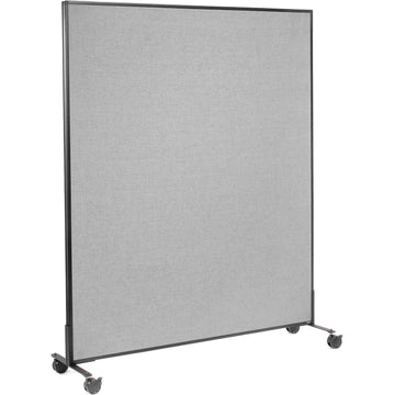 60-1/4"W x 99" H Mobile Office Partition Panel by Global Industrial – Alloy Steel, Grey, Model 695790MGY