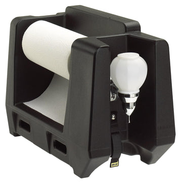 HWAPR-110 Handwashing Station with Paper Towel Roll Dispenser by Cambro – Plastic, Black, Model EAHWAPR110