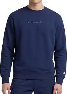 Champion Men's Crewneck Fleece Sweatshirt, Standard Fit, Midweight, Script Logo, Available in Regular and Big & Tall