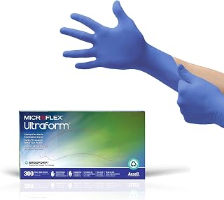 Ansell MICROFLEX Ultraform UF-524 Nitrile Exam Gloves, XS/S, 300/Dispenser