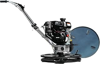 Tomahawk Power Tomahawk 24" Power Trowel Edger Walk Behind Gas Power 6 HP Kohler Engine with Blades 24" Float Pan for Concrete Finishing Cement Floor Surface