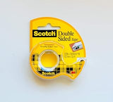 Case of 72 Scotch 3M Double Sided Permanent Tape w/dispenser each 1/2"x130"