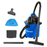 5-Gallon* 3 Peak HP** Wet/Dry Vacuum by Vacmaster – 5 gal, 5 gallons, Polypropylene, Blue, Model VJC507P