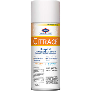 Healthcare Citrace Hospital Disinfectant and Sanitizer Aerosol Spray by Clorox – 14 Ounce (Pack of 1), 414.03 milliliters, Aerosol Can, Clear, Model 49100