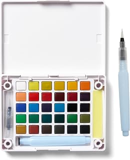 Sakura XNCW-30N Koi Field 30 Assorted Watercolors with Brush Sketch Set