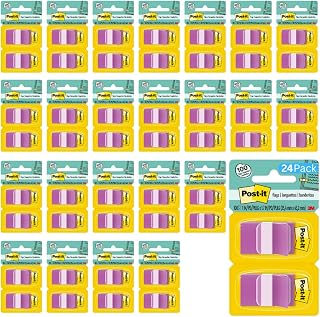 Post-it Flags, Purple, 1 in Wide, 24-Pack, Model 680-PU2
