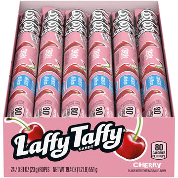 Rope, Cherry, 0.81 oz., Pack of 24 by Laffy Taffy – 0.81 Ounce (Pack of 24), Cherry, Pack of 24, Model 10052